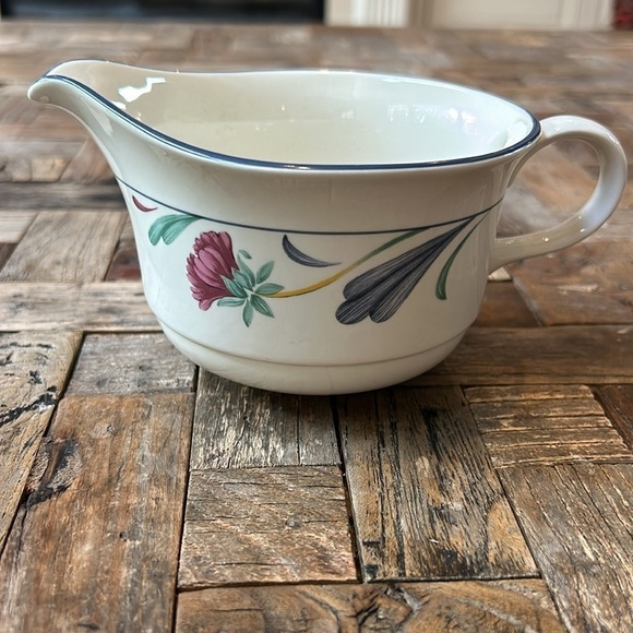 Lenox Poppies On Blue Vintage Sauce Gravy Boat - Picture 4 of 7
